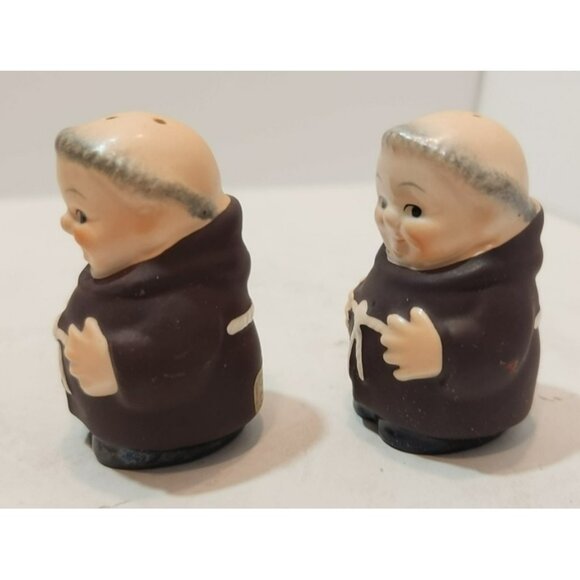 Vintage Goebel Friar Tuck Salt  And Pepper Shakers and 1956 Trinket Dish - Picture 11 of 16